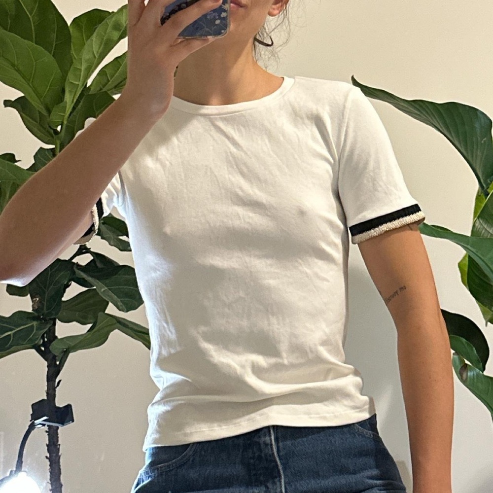 Zara Tee with Black and Golden Accents y.
